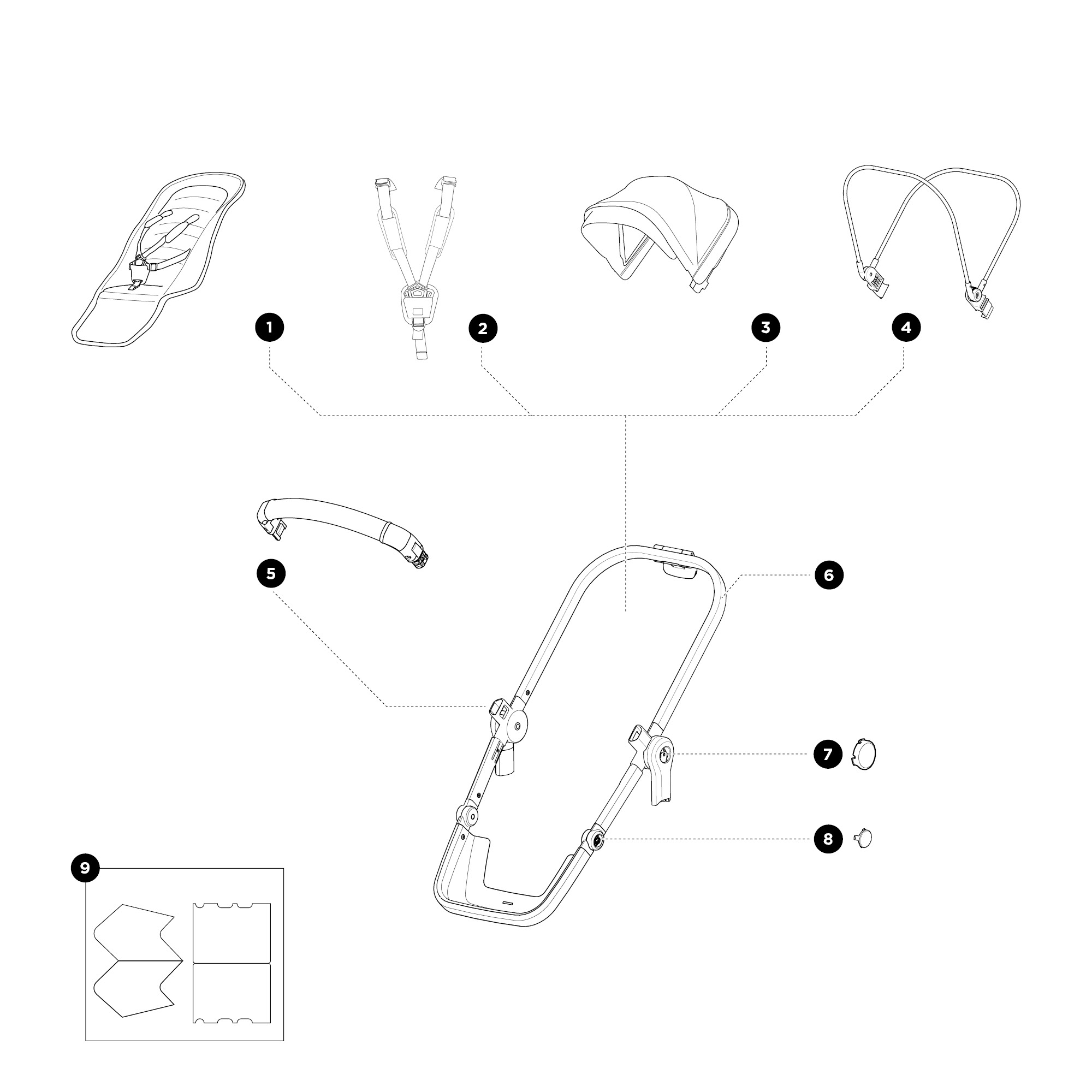 Thule Sleek Sibling Seat 11000212,Fekete Thule Sleek Sibling Seat 11000212,Fekete