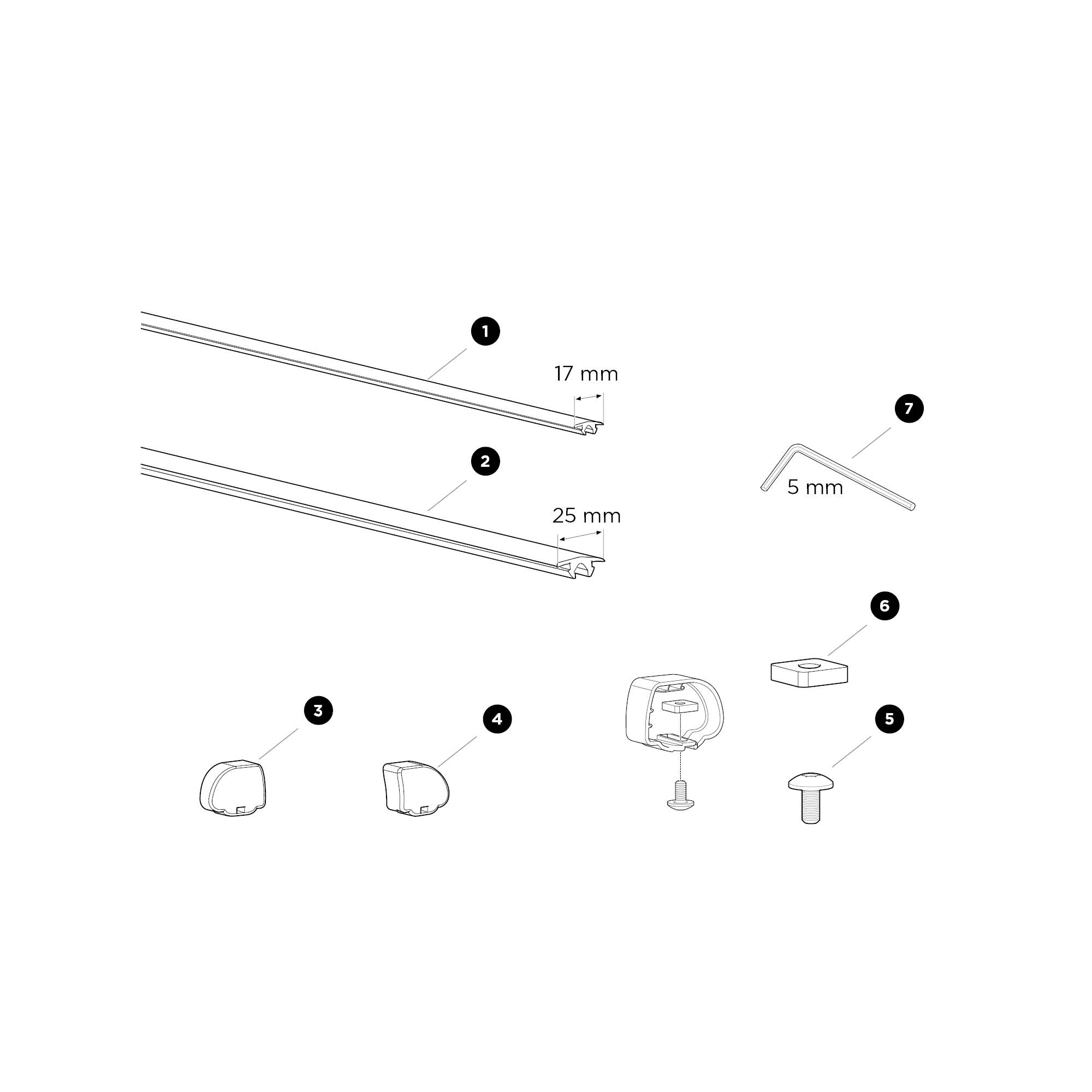 Thule ProBar Evo 175 2-pack alumínium csomagtartó rúd Thule ProBar Evo 175 2-pack alumínium csomagtartó rúd