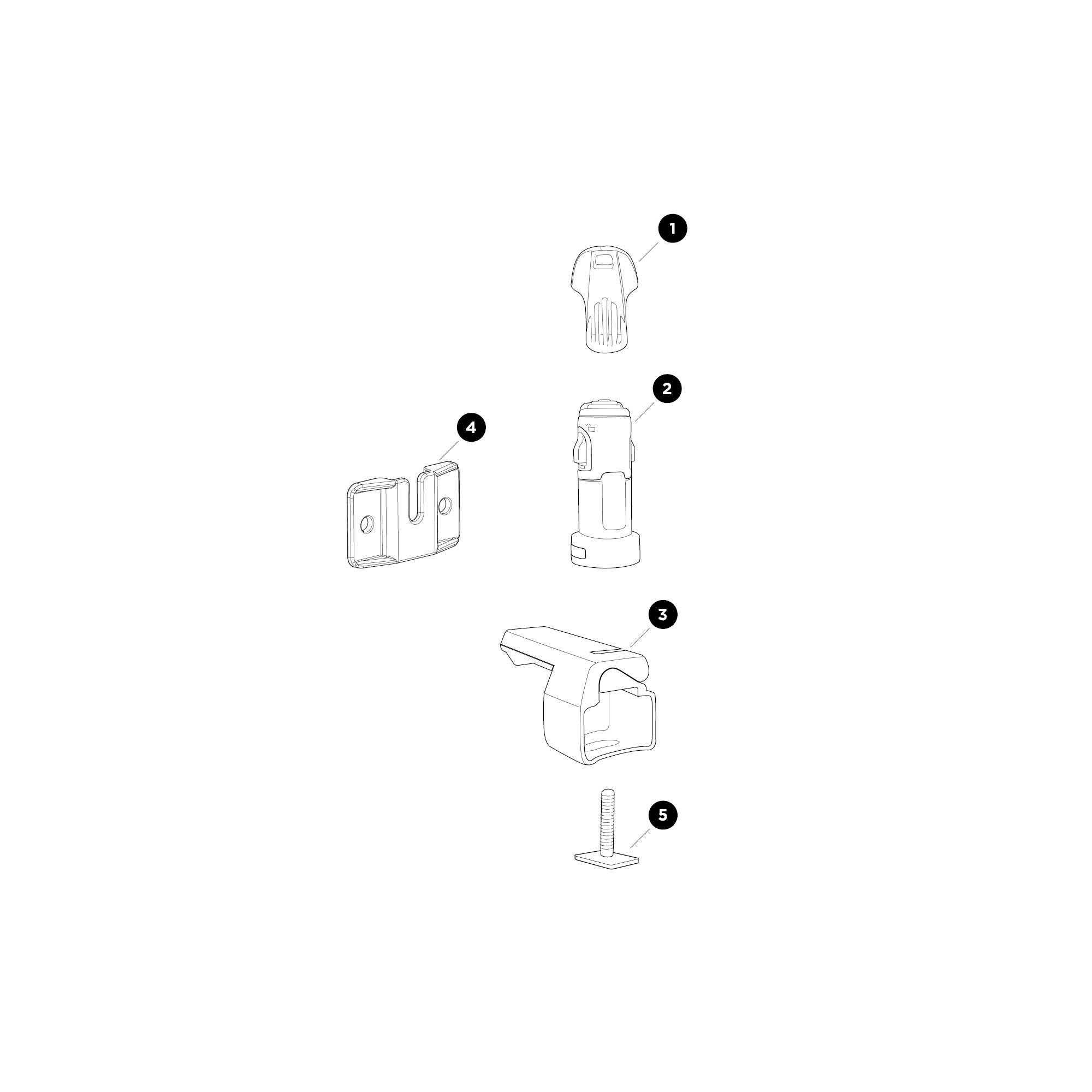 Thule SkiClick 7291 síléctartó bontott ábra Thule SkiClick 7291 síléctartó bontott ábra