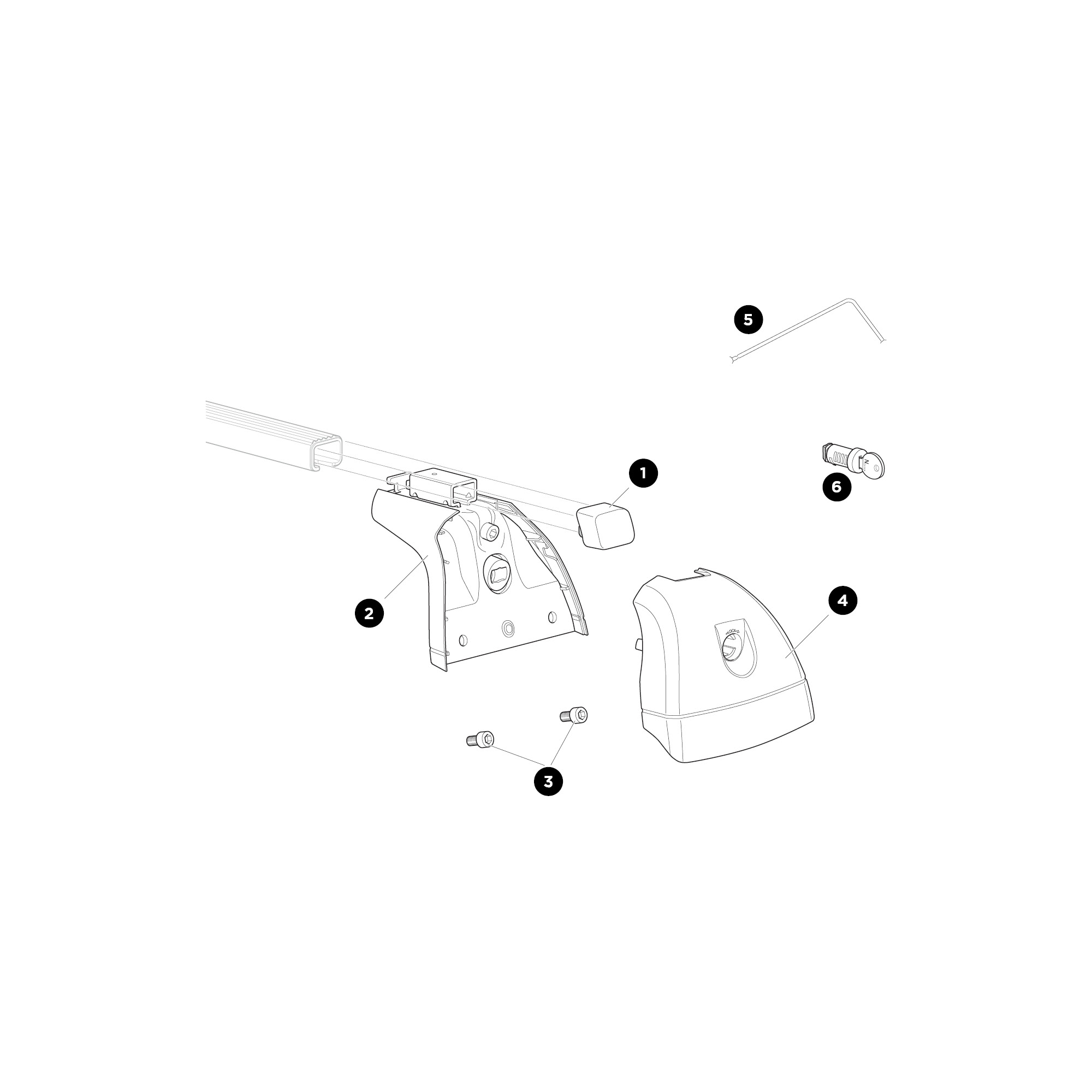 Thule 751 Autó csomagtartó talp, fixpontos, tetőtartó rúd és Kit nélkül bontott ábra Thule 751 Autó csomagtartó talp, fixpontos, tetőtartó rúd és Kit nélkül bontott ábra