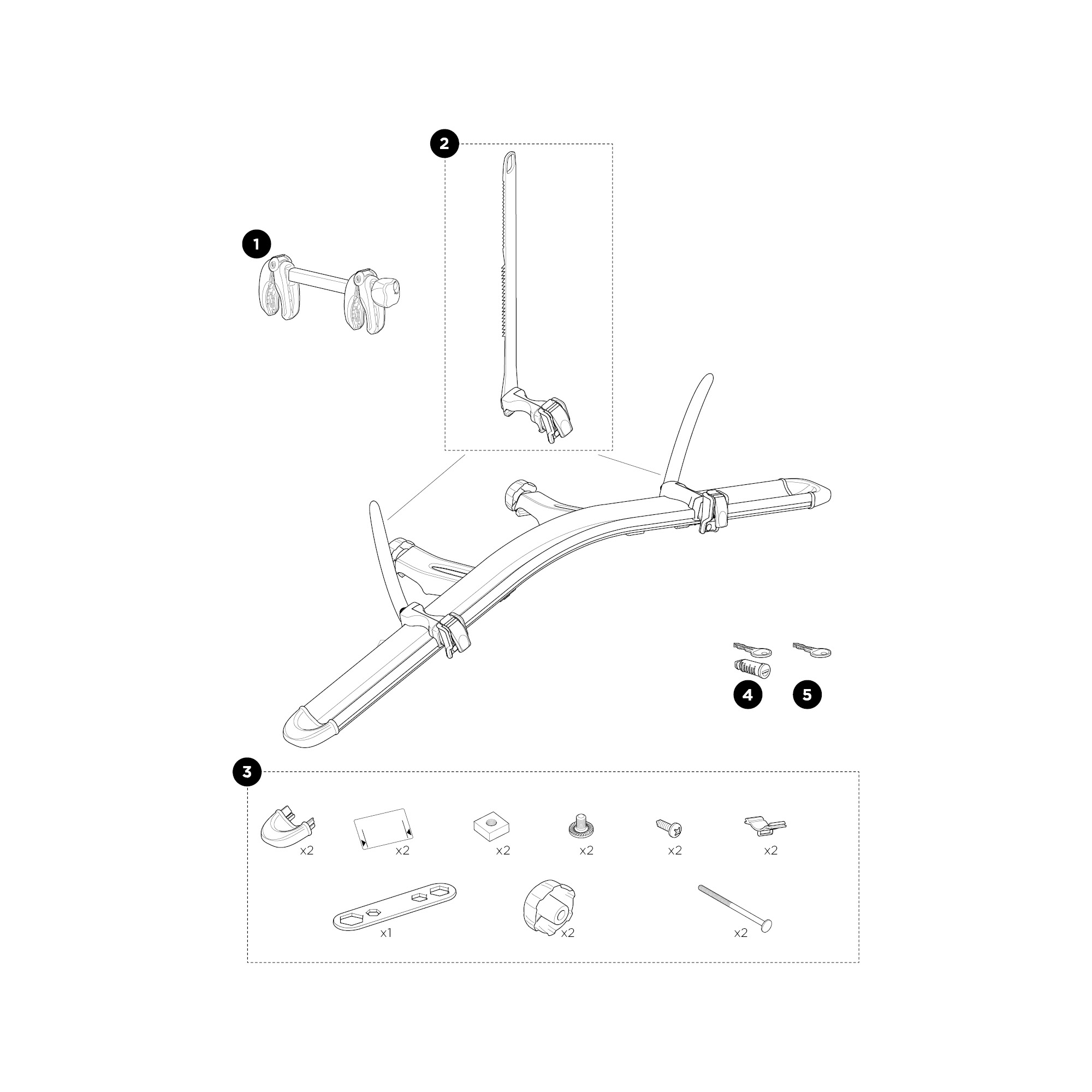 Thule Velocompact 9261 kerékpártartó bővítő adapter Thule Velocompact 9261 kerékpártartó bővítő adapter