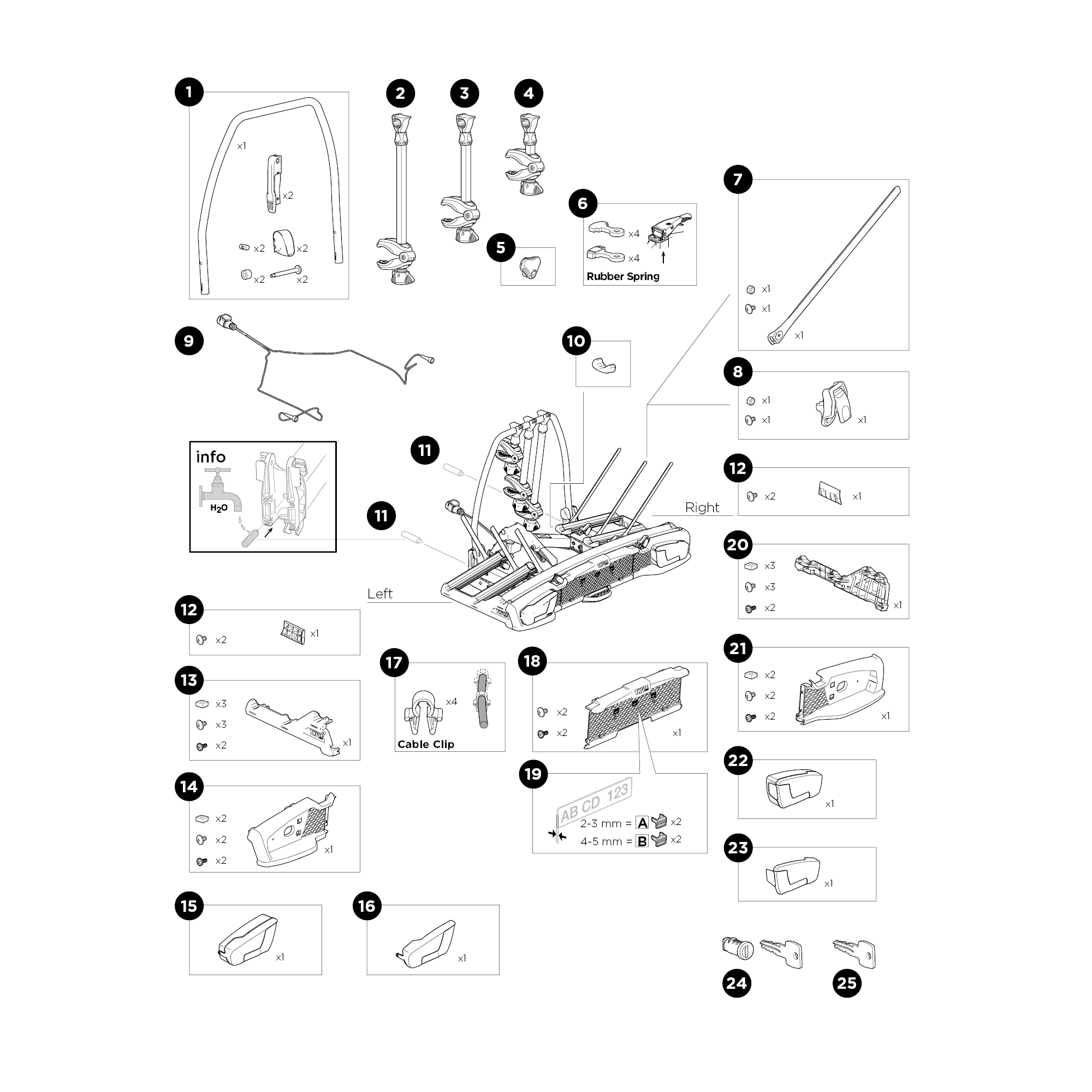 Thule VeloSpace XT 939 3-as kerékpártartó vonóhorogra, fekete Thule VeloSpace XT 939 3-as kerékpártartó vonóhorogra, fekete