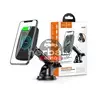 HOCO szellőzőrácsba illeszthető / műszerfalra ragasztható vezeték nélküli autós töltő/tartó - 5V/2A - HOCO CA75 Magnetic Wireless Fast Charging - fekete