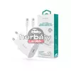 Devia hálózati töltő adapter Type-C bemenettel + Type-C - Type-C adatkábel - 25W - Devia Smart Series PD Quick Charger Set - fehér