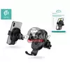 Devia szellőzőrácsba illeszthető vezeték nélküli autós töltő/tartó - 5V/2A - Devia Sensor Car Air Vent Wireless Charger Phone Holder - 10W - Qi szabványos - fekete