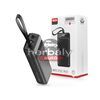 XO univerzális hordozható, asztali akkumulátor töltő - 50.000 mAh - XO PR158 Power Bank - 3xUSB + microUSB + Type-C + Lightning - QC 22.5W TYP-C - PD 20W AFC FCP - fekete