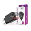 Setty hálózati töltő adapter Type-C + USB bemenettel - 20W - Setty USB/USB-C Wall Charger PD3.0 - fekete