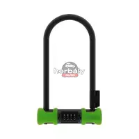ABUS számzáras U-lakat AB_86740 Ultra Combo 410C/170HB230 zöld SH34 tartóval
