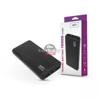 Setty univerzális hordozható, asztali akkumulátor töltő - Setty Power Bank - 2xUSB - 10.000 mAh - fekete
