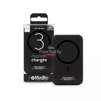 Univerzális hordozható, asztali akkumulátor töltő - Juice ECO 3 MagTec Power Bank - USB + Type-C - 10.000 mAh - fekete