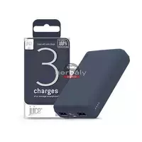 Univerzális hordozható, asztali akkumulátor töltő - Juice ECO 3 Power Bank - 2xUSB +Type-C - 10.000 mAh - sötétkék