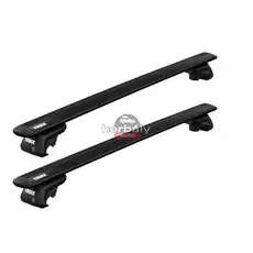 Thule Wingbar EVO 150 cm alumínium tetőcsomagtartó tetőkorláttal ellátott autókhoz, fekete (Fiat, Ford... típusokra (THU_710410_711520)