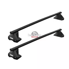 Thule SquareBar 127 cm acél tetőcsomagtartó normáltetős Ford típusokra (THU_710500_KIT5089_712300)
