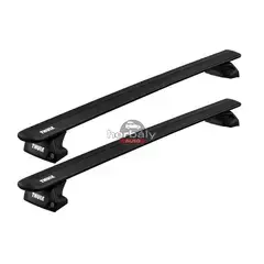 Thule Wingbar EVO 118 cm alumínium tetőcsomagtartó integrált tetősines autókhoz, fekete (Audi típusokra (THU_710600_KIT6019_711220)