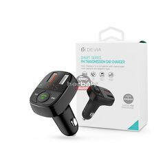 Devia Bluetooth FM-transmitter/szivargyújtó töltő - 2xUSB + MP3/WMA/WAV/Flac + Pendrive/TF-kártyaolvasó - Devia Smart Series - fekete
