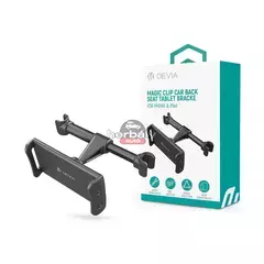 Devia univerzális fejtámlára szerelhető telefon/tablet autós tartó 5 - 12 '' méretű készülékekhez - Devia Magic Clip Car Back Seat Tablet Bracke - fekete