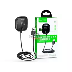 HOCO Bluetooth FM-transmitter/autós kihangosító - USB + MP3 + AUX + kártyaolvasó- Hoco E65 Wireless FM-Transmitter - fekete