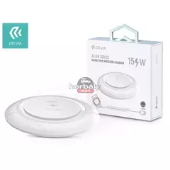 Devia Qi univerzális vezeték nélküli töltő állomás - 15W - Devia Allen Series V3Ultra-Thin Wireless Charger - fehér