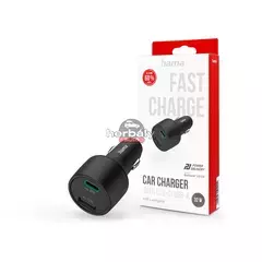 HAMA szivargyújtó töltő adapter USB + Type-C bemenettel - 32W - HAMA Charger Kitwith USB-C/USB-A PD3.0 + QC3.0 - fekete