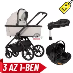 VENICCI Tinum Edge multifunkcionális babakocsi 3 az 1-ben (Teljes Utazási Rendszercsomag) bézs, akciós csomag