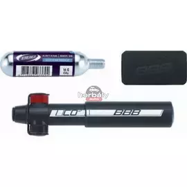 BBB BMP-33S kerékpáros pumpa CO2Blaster mini, fekete