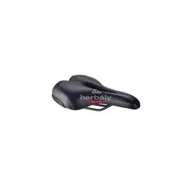 BBB BSD-114 kerékpáros nyereg SportPlus Active Leather ergonomikus, emlékező szivacsos, cromo pálca, fekete 185x270mm