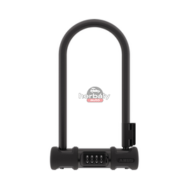 ABUS számzáras U-lakat AB_87787 Ultra Combo 410C/170HB230 fekete SH34 tartóval