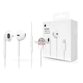 Apple iPhone eredeti távirányítós, sztereó headset Lightning csatlakozóval, mikrofonnal - MMTN2ZM/A - fehér