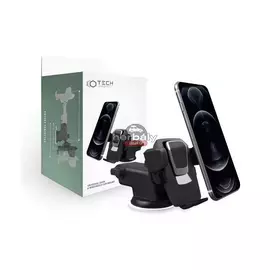 Univerzális műszerfalra/szélvédőre helyezhető PDA/GSM autós tartó - Tech-Protect Universal Dash and Windshield Car Mount - fekete