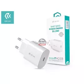 Devia hálózati töltő adapter Type-C bemenettel - 25W - Devia Smart Series PD3.0 Quick Charger - fehér