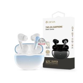 Devia TWS Bluetooth sztereó headset v5.2 + töltőtok - Devia TWS-M4 Earphone TrueWireless Earphones with Charging Case - kék