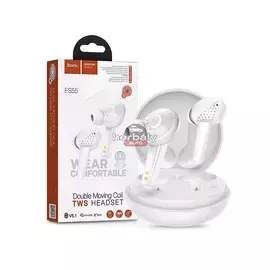 HOCO TWS Bluetooth sztereó headset v5.1 + töltőtok - HOCO ES55 True Wireless Earphones with Charging Case - fehér