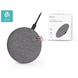 Devia Qi univerzális vezeték nélküli töltő állomás - 15W - Devia UFO Series Ultra Thin Wireless Charger - szürke