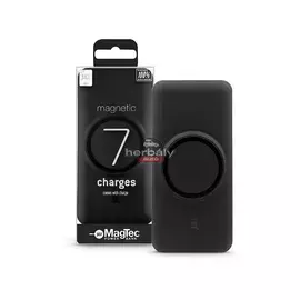 Univerzális hordozható, asztali akkumulátor töltő - Juice ECO 7 MagTec Power Bank - USB + Type-C - 20.000 mAh - fekete