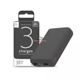 Univerzális hordozható, asztali akkumulátor töltő - Juice ECO 3 Power Bank - 2xUSB +Type-C - 10.000 mAh - szürke