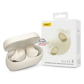 Jabra TWS Bluetooth sztereó headset v5.2 + töltőtok - Jabra Elite 3 True Wireless Earphones with Charging Case - bézs
