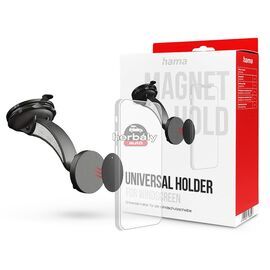 HAMA univerzális műszerfalra/szélvédőre helyezhető mágneses autós tartó - HAMA Magnet Alu Universal Car Holder - fekete