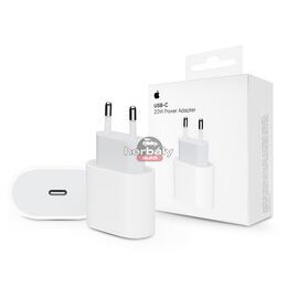 Apple eredeti, gyári USB Type-C hálózati töltő adapter - 20W - MHJE3ZM/A - fehér