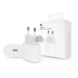 Apple eredeti, gyári USB Type-C hálózati töltő adapter - 20W - MHJE3ZM/A - fehér