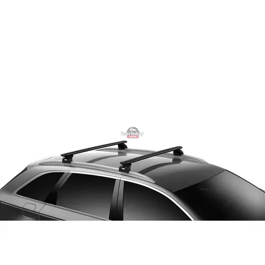 Thule Wingbar EVO alumínium tetőcsomagtartó fix rögzítési ponttal rendelkező autókhoz, fekete (THU_753000_KIT3020_711120)