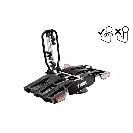 Thule EasyFold XT FIX4BIKE F 966500 3-as kerékpártartó vonóhorogra, Fekete Thule EasyFold XT FIX4BIKE F 966500 3-as kerékpártartó vonóhorogra, Fekete