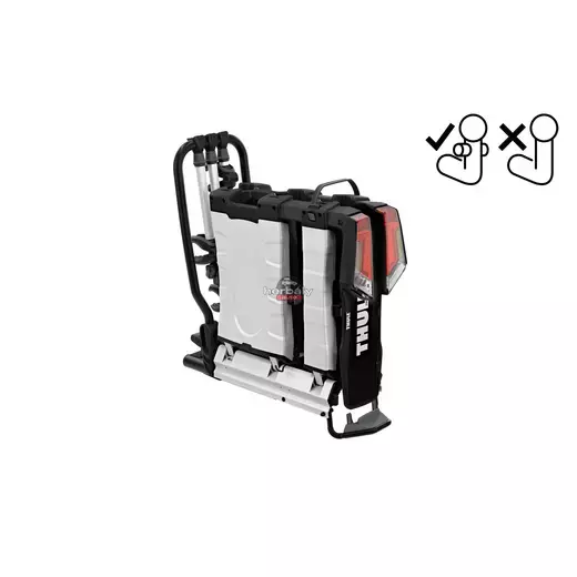 Thule EasyFold XT FIX4BIKE F 966500 3-as kerékpártartó vonóhorogra, Fekete Thule EasyFold XT FIX4BIKE F 966500 3-as kerékpártartó vonóhorogra, Fekete