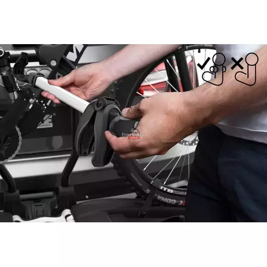 Thule EasyFold XT FIX4BIKE F 966500 2-es kerékpártartó vonóhorogra, Fekete Thule EasyFold XT FIX4BIKE F 966500 2-es kerékpártartó vonóhorogra, Fekete