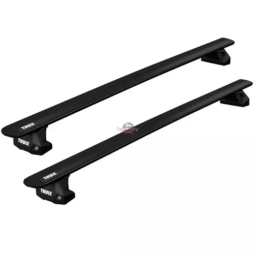 Thule Wingbar EVO 150 cm tetőcsomagtartó fixpontos autókhoz, fekete (Citroen, Opel... típusokra (THU_710700_KIT7010_711520) 