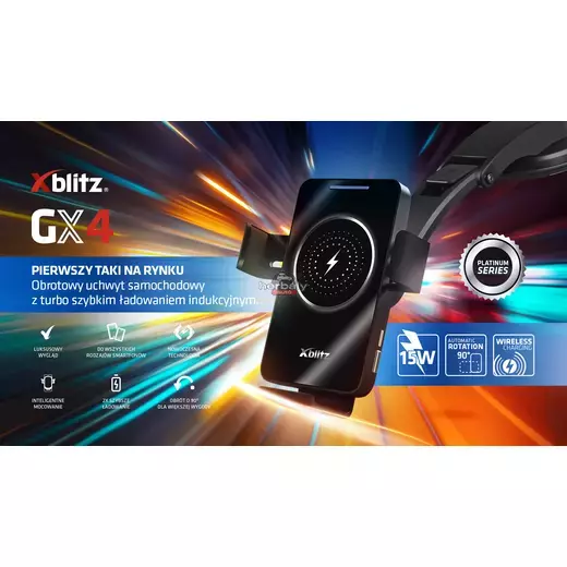 XBLITZ GX4 Gyorstöltős autós telefontartó XBLITZ GX4 Gyorstöltős autós telefontartó