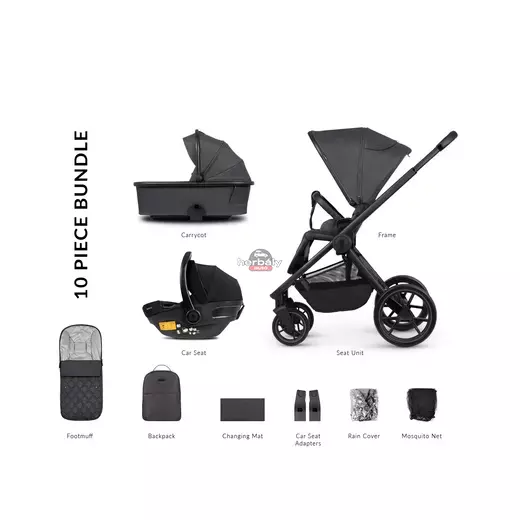 VENICCI Tinum Edge multifunkcionális babakocsi 3 az 1-ben, sötétszürke VENICCI Tinum Edge multifunkcionális babakocsi 3 az 1-ben, sötétszürke