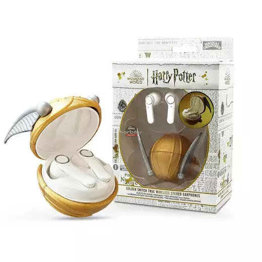 Harry Potter TWS Bluetooth sztereó headset v5.0 + töltőtok - Harry Potter GoldenSnitchTrue Wireless Earphones with Charging Case - fehér