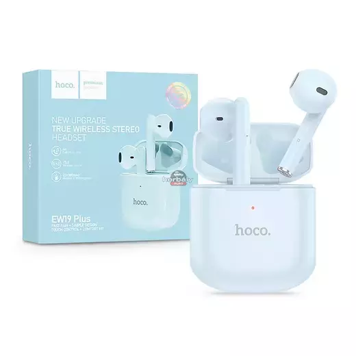 HOCO TWS Bluetooth sztereó headset v5.3 + töltőtok - HOCO EW19 Plus True Wireless Earphones with Charging Case - kék
