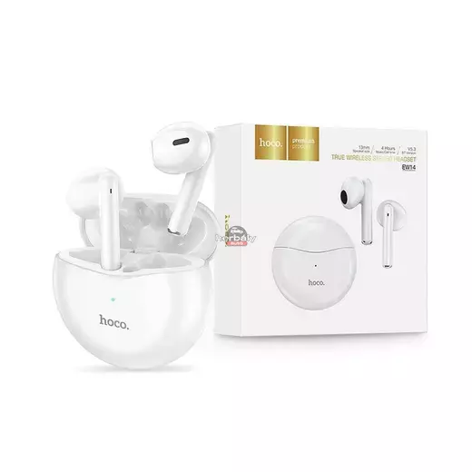 HOCO TWS Bluetooth sztereó headset v5.3 + töltőtok - HOCO EW14 True Wireless Earphones with Charging Case - fehér