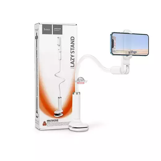 HOCO univerzális asztali telefontartó 4,5-7 méretű készülékhez - HOCO HD4 Lazy Stand - fehér